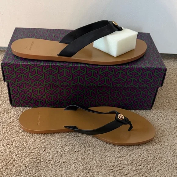 Tory Burch Black and Brown Sandals - Picture 2 of 6